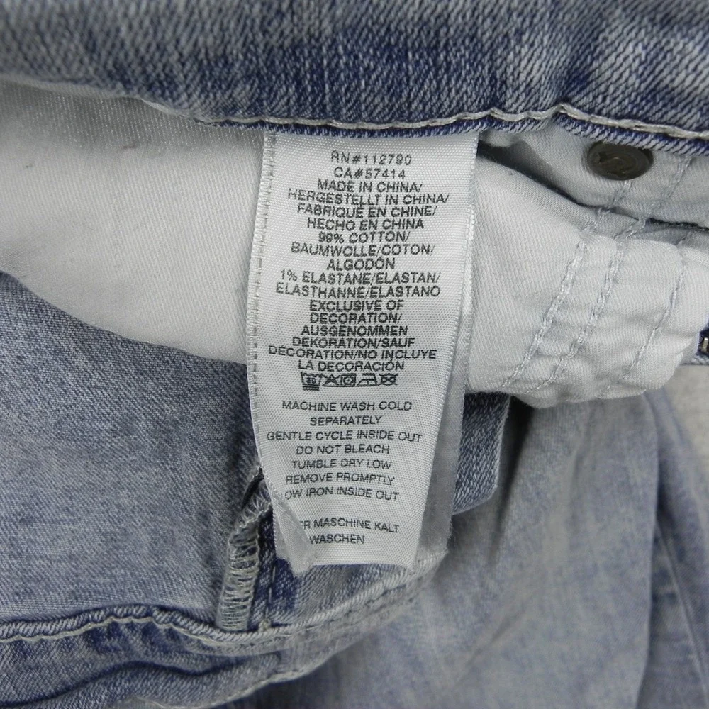 True Religion Jeans Mens 44 World Tour Rocco Relaxed Skinny Stretch Denim Blue